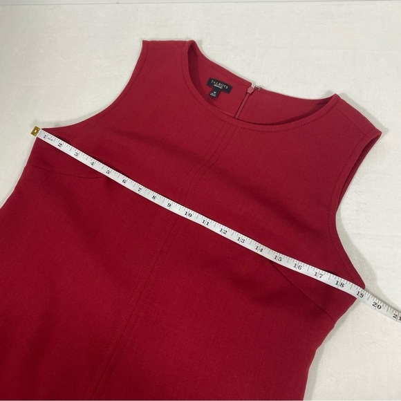 Talbots Womens Sleeveless Shift Dress Wool Blend Red Sz 10 Career Office Classic - Picture 7 of 9